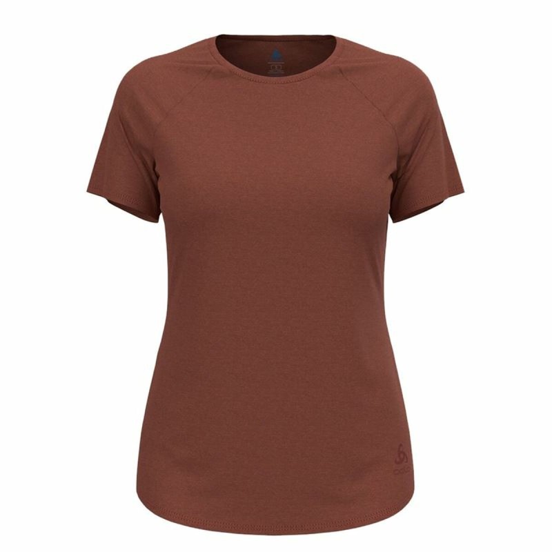 Maglia a Maniche Corte Donna Odlo Essential 365 Marrone Maglia a Maniche Corte Donna Odlo Essential 365 Marrone