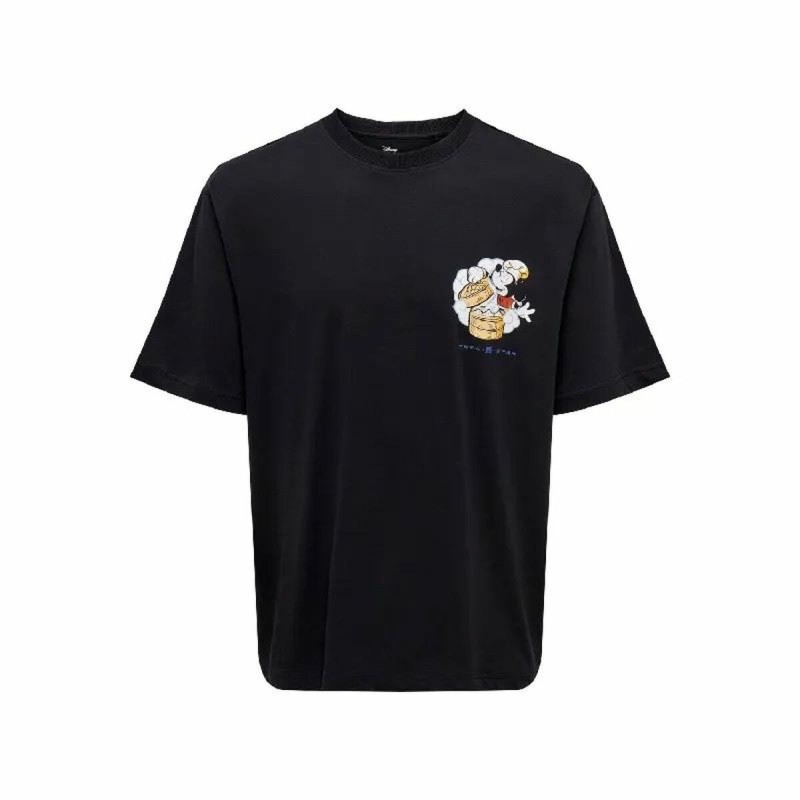 Maglia a Maniche Corte Uomo Only & Sons Onsdisney Life Rlx Nero Maglia a Maniche Corte Uomo Only & Sons Onsdisney Life Rlx Nero
