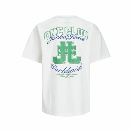 Maglia a Maniche Corte per Bambini Jack & Jones Jorcole Back Print Bianco Verde