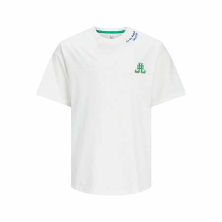 Maglia a Maniche Corte per Bambini Jack & Jones Jorcole Back Print Bianco Verde