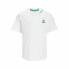 Maglia a Maniche Corte per Bambini Jack & Jones Jorcole Back Print Bianco Verde