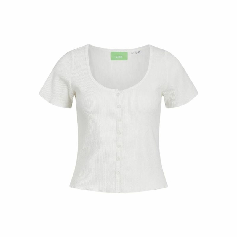 Maglia a Maniche Corte Donna Jack & Jones Jxlucinda Str Ss Bianco Maglia a Maniche Corte Donna Jack & Jones Jxlucinda Str Ss Bianco