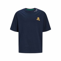 Maglia a Maniche Corte per Bambini Jack & Jones Jorcole Back Print Blu Marino