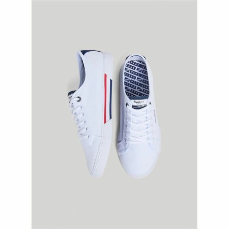 Scarpe da Tennis Casual Uomo Pepe Jeans Brady Men Basic Bianco