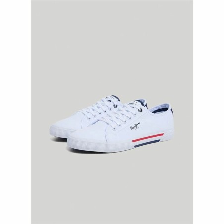Scarpe da Tennis Casual Uomo Pepe Jeans Brady Men Basic Bianco