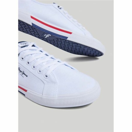 Scarpe da Tennis Casual Uomo Pepe Jeans Brady Men Basic Bianco