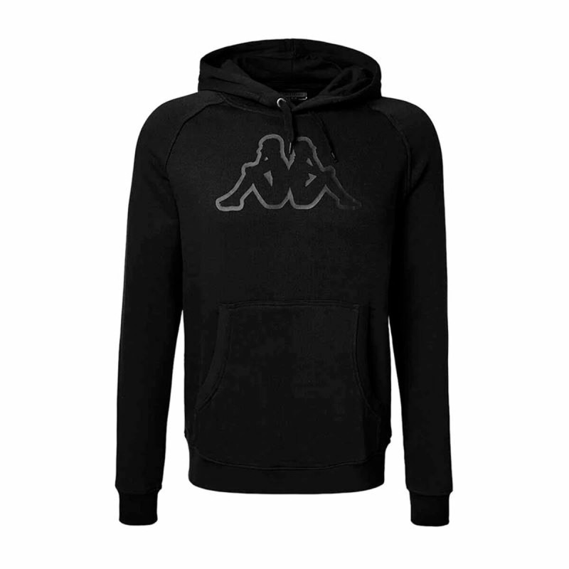 Felpa con Cappuccio Uomo Kappa Zaiver Korporate Nero Felpa con Cappuccio Uomo Kappa Zaiver Korporate Nero