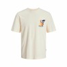 Maglia a Maniche Corte per Bambini Jack & Jones tampa Back Beige