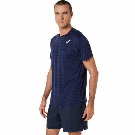 Maglia a Maniche Corte Uomo Asics Court Blu Marino Tennis