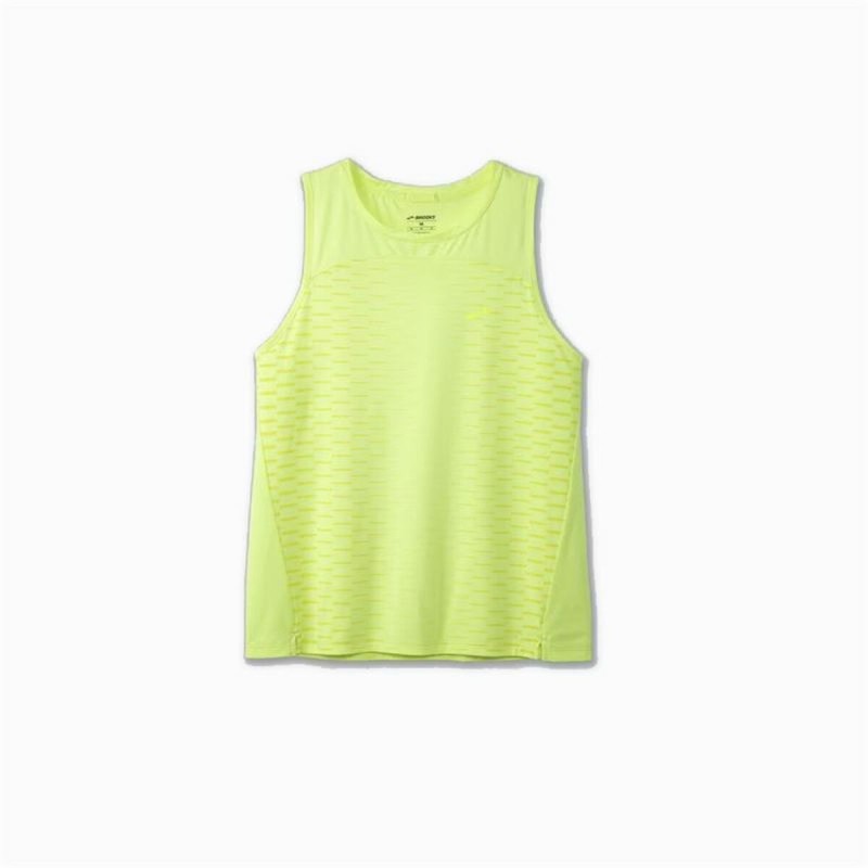 Maglia Smanicata da Donna Brooks Sprint Free 2.0 Giallo Maglia Smanicata da Donna Brooks Sprint Free 2.0 Giallo