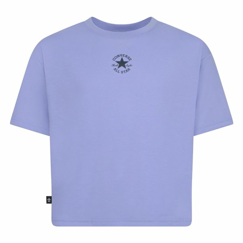 Maglia a Maniche Corte per Bambini Converse Chuck Patch Boxy Violetta Maglia a Maniche Corte per Bambini Converse Chuck Patch Boxy Violetta