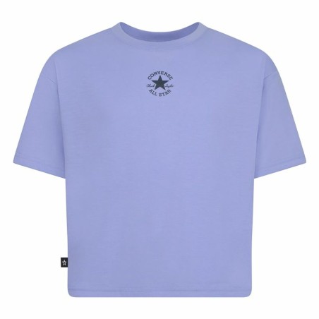 Maglia a Maniche Corte per Bambini Converse Chuck Patch Boxy Violetta