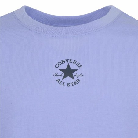 Maglia a Maniche Corte per Bambini Converse Chuck Patch Boxy Violetta