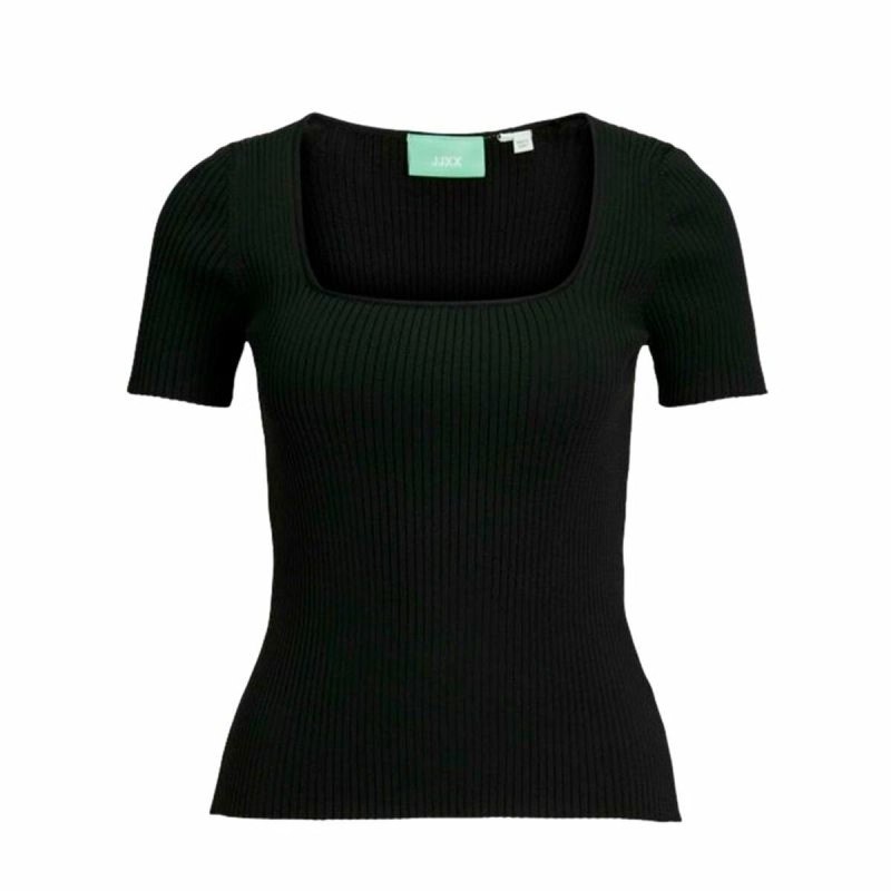 Maglia a Maniche Corte Donna Jack & Jones Jxsky Ss Knit Nero Maglia a Maniche Corte Donna Jack & Jones Jxsky Ss Knit Nero