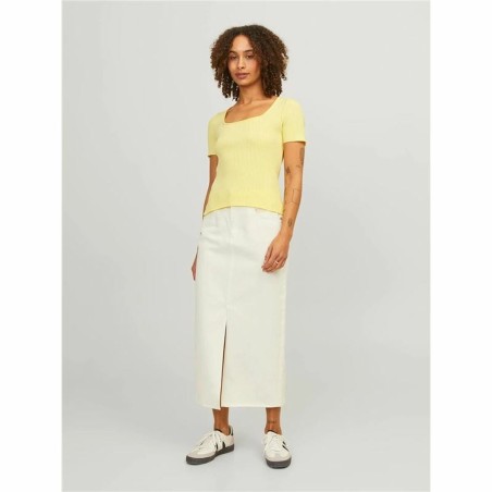Maglia a Maniche Corte Donna Jxsky Ss Jack & Jones French Vanilla Giallo
