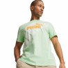Maglia a Maniche Corte Uomo Puma POWER Graphic  Ciano