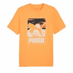 Maglia a Maniche Corte Uomo Puma Graphics Mountain e Clementine  Arancio