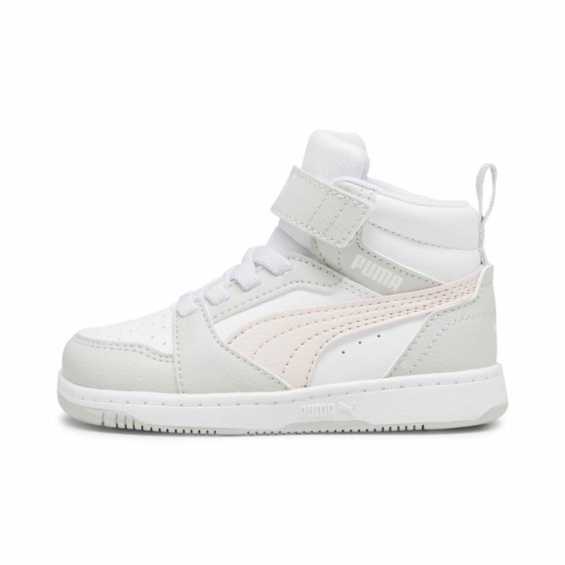Scarpe da Tennis Casual Bambino Puma Rebound V6 Mid Infantil Bianco Scarpe da Tennis Casual Bambino Puma Rebound V6 Mid Infantil Bianco