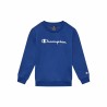 Felpa con Cappuccio Bambino Champion Crewneck Azzurro Bianco