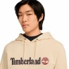 Felpa con Cappuccio Uomo Timberland Kennebec River Linear Logo Beige