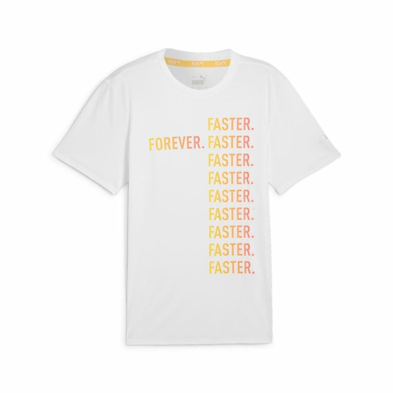 Maglia Sportiva a Maniche Corte Puma Run Favorites Forever Faster Bianco Maglia Sportiva a Maniche Corte Puma Run Favorites Forever Faster Bianco