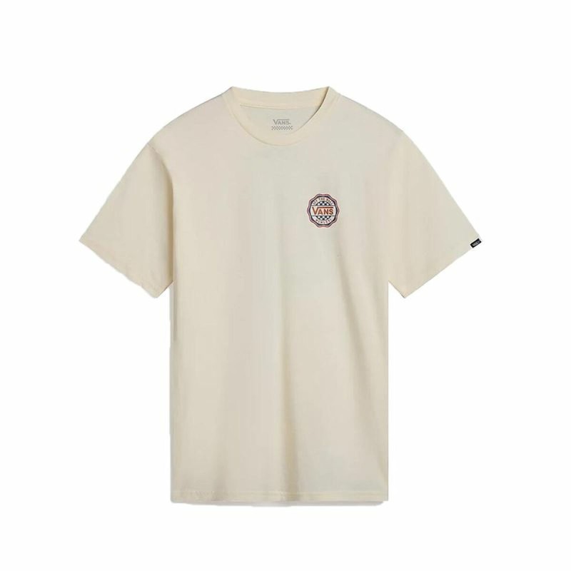 Maglia a Maniche Corte Uomo Vans Hawl Pass Ss Crew Beige Maglia a Maniche Corte Uomo Vans Hawl Pass Ss Crew Beige