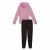 Tuta da Bambini Puma Hooded Sweat Suit Fleece Cl Nero Rosa 2 Pezzi