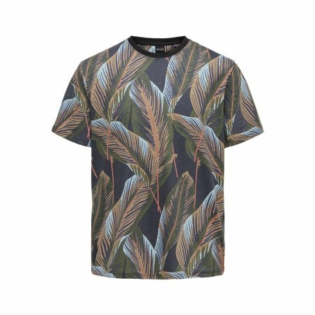 Maglia a Maniche Corte Uomo Only & Sons Onskobe Reg Banana Leaf Nero