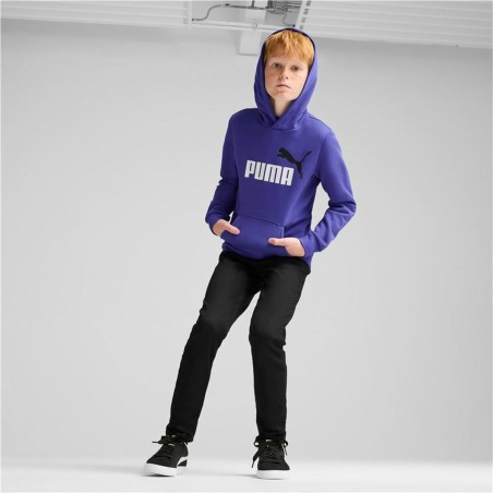 Felpa con Cappuccio Bambino Puma Essentials+ 2 Col Big Logo Azzurro
