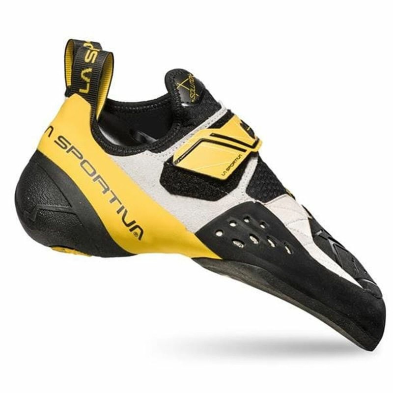 Scarpette da arrampicata La Sportiva Solution Bianco Giallo Scarpette da arrampicata La Sportiva Solution Bianco Giallo