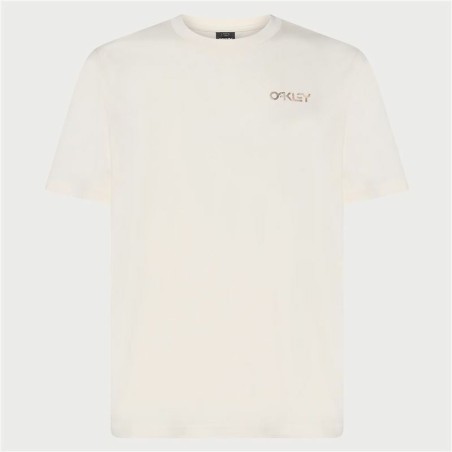 Maglia a Maniche Corte Uomo Oakley Fingerprint B1B Bianco