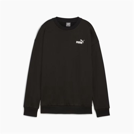 Felpa senza Cappuccio Donna Puma Essentials+ Relaxed Small Logo Crew Fl Nero
