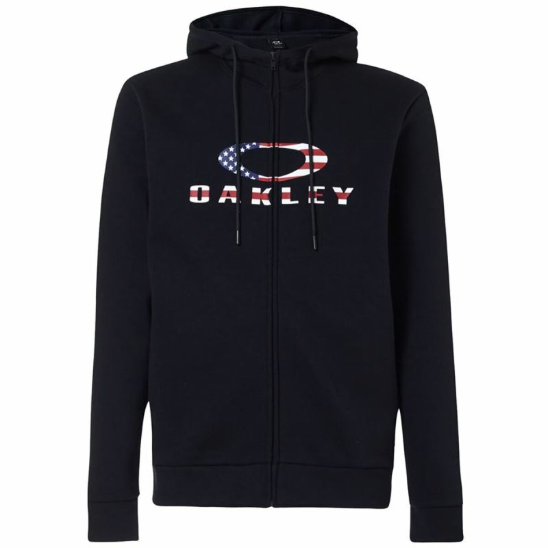Felpa con Cappuccio Uomo Oakley Bark Fz Hoodie 2.0 Nero Felpa con Cappuccio Uomo Oakley Bark Fz Hoodie 2.0 Nero