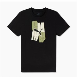 Maglia a Maniche Corte per Bambini Puma Essentials+ Graphic Nero