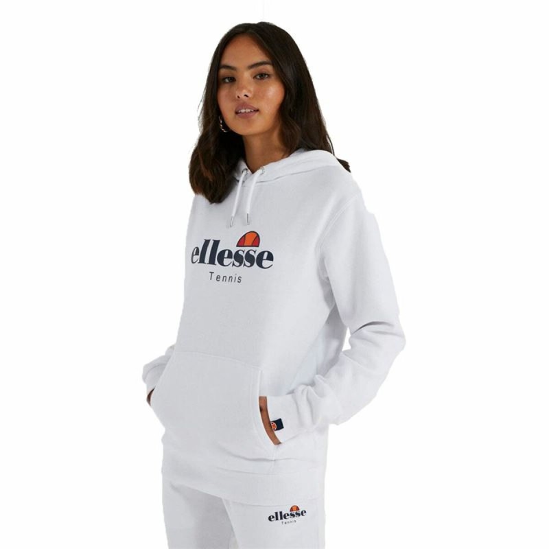 Felpa con Cappuccio Donna Ellesse Ascellare Bianco Felpa con Cappuccio Donna Ellesse Ascellare Bianco