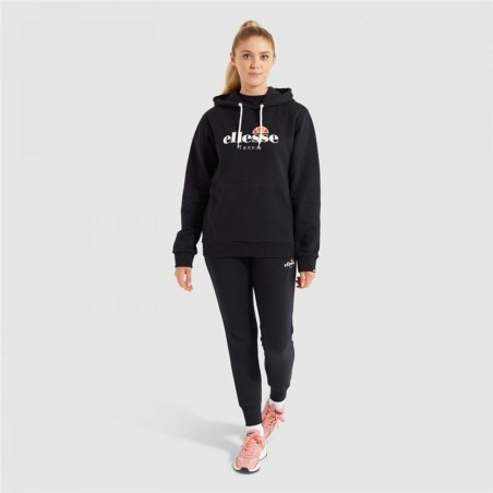 Felpa con Cappuccio Donna Ellesse Ascellare Nero