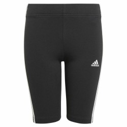 Leggings Sportivi per Bambini Adidas Essentials 3 Stripes Nero