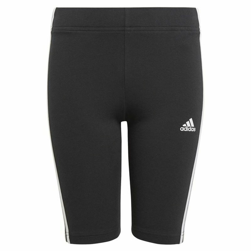 Leggings Sportivi per Bambini Adidas Essentials 3 Stripes Nero Leggings Sportivi per Bambini Adidas Essentials 3 Stripes Nero
