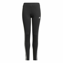 Leggings Sportivi per Bambini Adidas Design 2 Move 3 Stripes Nero
