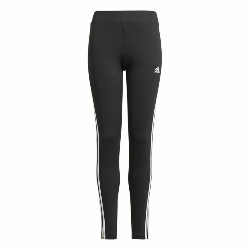 Leggings Sportivi per Bambini Adidas Design 2 Move 3 Stripes Nero Leggings Sportivi per Bambini Adidas Design 2 Move 3 Stripes Nero
