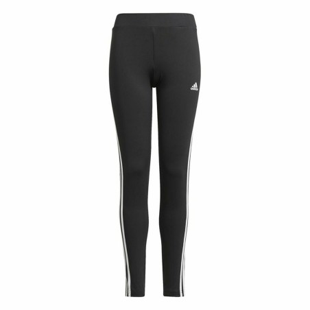 Leggings Sportivi per Bambini Adidas Design 2 Move 3 Stripes Nero