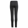 Leggings Sportivi per Bambini Adidas Design 2 Move 3 Stripes Nero