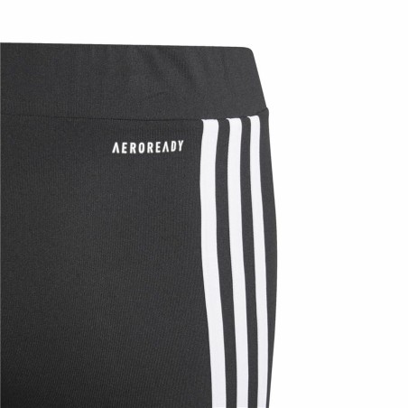 Leggings Sportivi per Bambini Adidas Design 2 Move 3 Stripes Nero