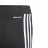 Leggings Sportivi per Bambini Adidas Design 2 Move 3 Stripes Nero