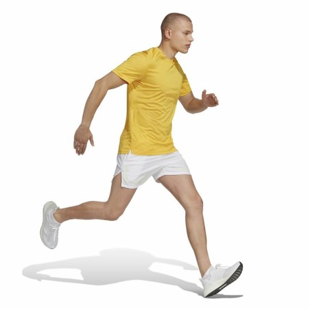 Maglia a Maniche Corte Uomo Adidas Run It Giallo