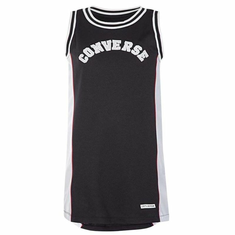 Vestito Converse Basketball Jurk Bambina Nero Vestito Converse Basketball Jurk Bambina Nero