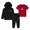 Completo Sportivo per Neonati Jordan Essentials Fleeze Box Nero Rosso