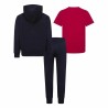 Completo Sportivo per Neonati Jordan Essentials Fleeze Box Nero Rosso