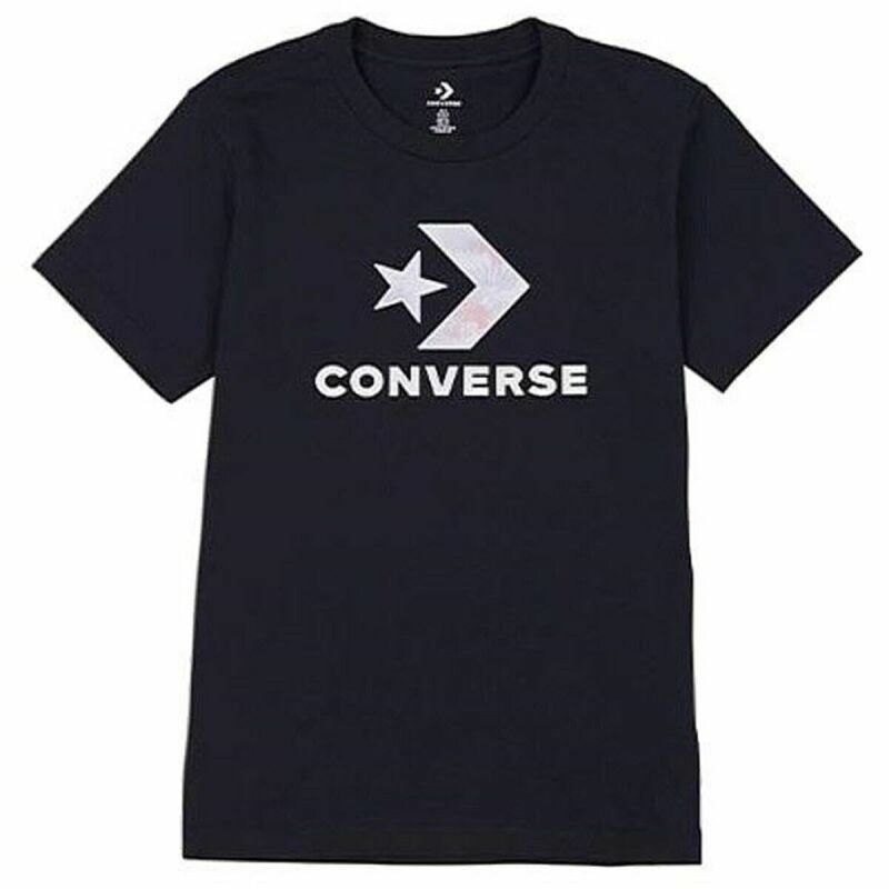Maglia a Maniche Corte Donna Converse Seasonal Star Chevron Nero Maglia a Maniche Corte Donna Converse Seasonal Star Chevron Nero
