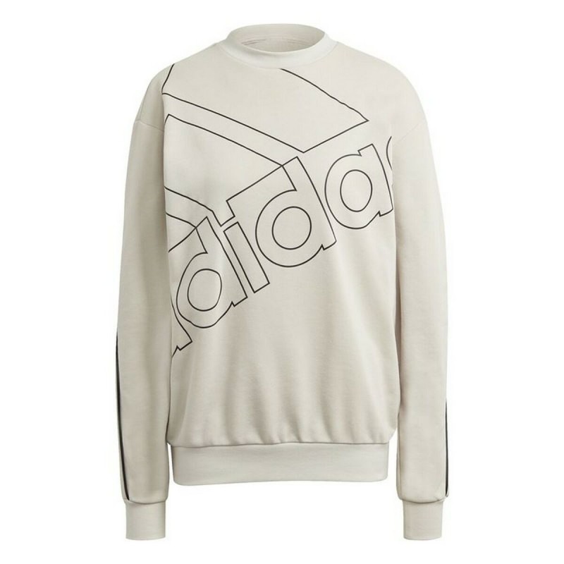 Felpa senza Cappuccio Donna Adidas Giant Logo Beige Felpa senza Cappuccio Donna Adidas Giant Logo Beige